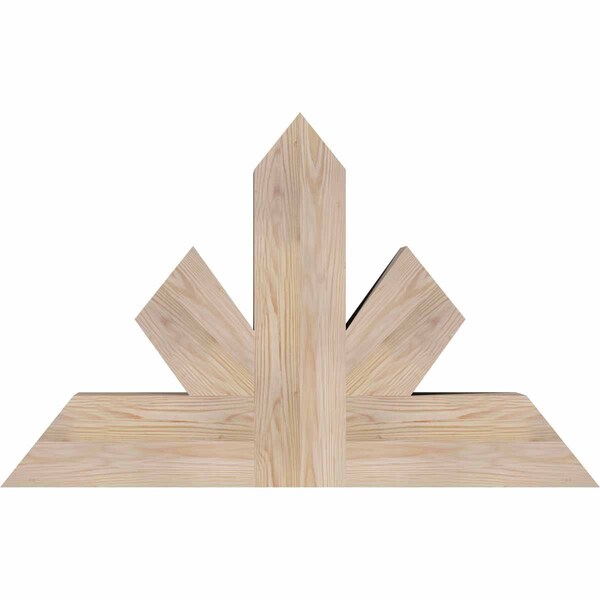 Ekena Millwork Saratoga Smooth Timber Gable Bracket, Douglas Fir, 36"W x 23"H x 5 1/2"D x 5 1/2"F, 15/12 Pitch GBW036X23X0606SAR00SDF - main